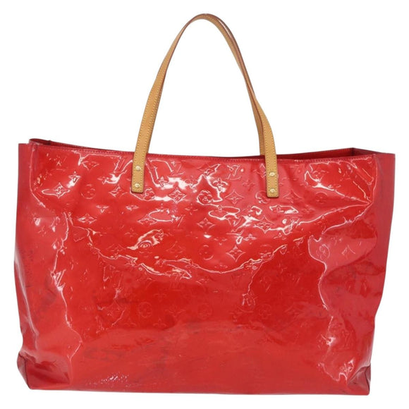 LOUIS VUITTON Monogram Vernis Reade GM Tote Bag Red M91084 LV Auth ka6881