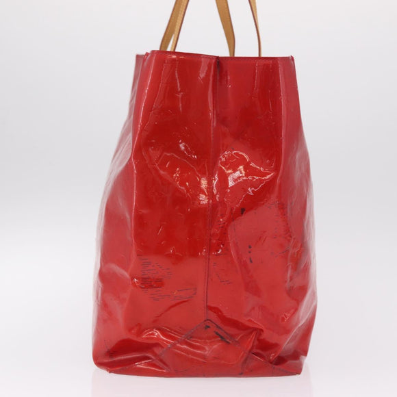 LOUIS VUITTON Monogram Vernis Reade GM Tote Bag Red M91084 LV Auth ka6881