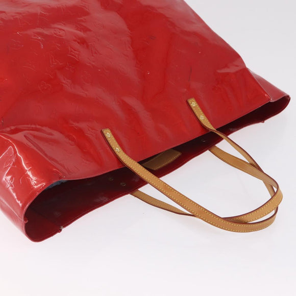 LOUIS VUITTON Monogram Vernis Reade GM Tote Bag Red M91084 LV Auth ka6881