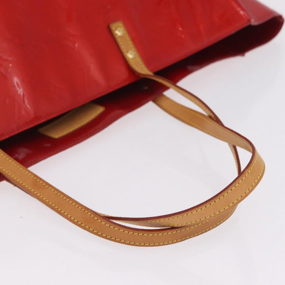 LOUIS VUITTON Monogram Vernis Reade GM Tote Bag Red M91084 LV Auth ka6881