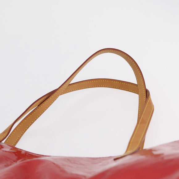 LOUIS VUITTON Monogram Vernis Reade GM Tote Bag Red M91084 LV Auth ka6881