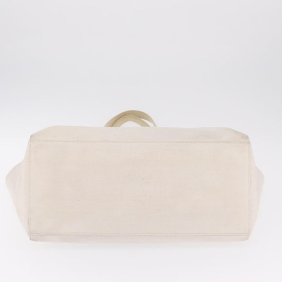 Balenciaga Everyday East West Tote Bag Canvas White Silver 618284 Auth ka6882