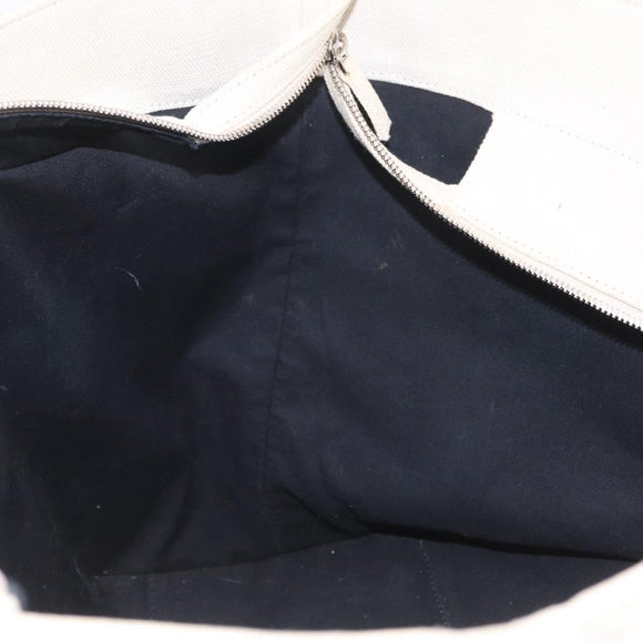 Balenciaga Everyday East West Tote Bag Canvas White Silver 618284 Auth ka6882