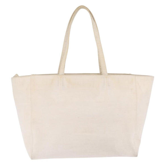 Balenciaga Everyday East West Tote Bag Canvas White Silver 618284 Auth ka6882
