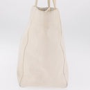 Balenciaga Everyday East West Tote Bag Canvas White Silver 618284 Auth ka6882-4