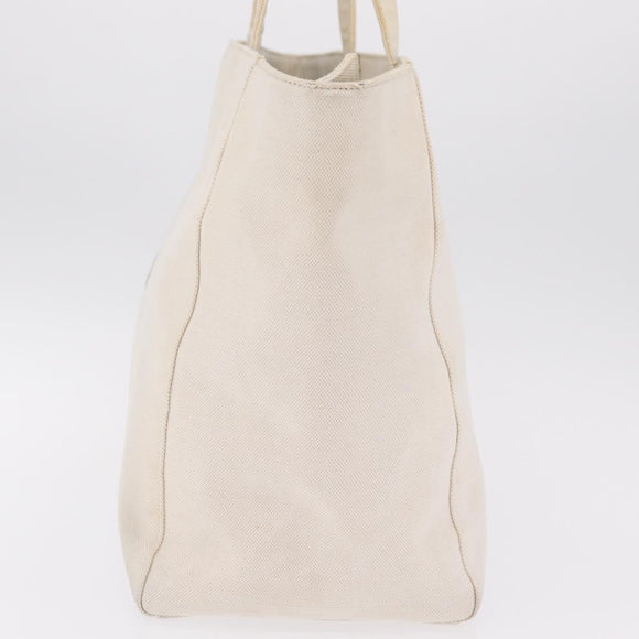 Balenciaga Everyday East West Tote Bag Canvas White Silver 618284 Auth ka6882