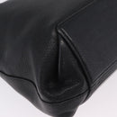 Miu Miu Tote Bag Leather Black Gold Auth ka6883V-16