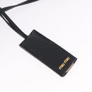Miu Miu Tote Bag Leather Black Gold Auth ka6883V-19