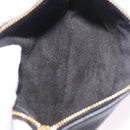 Miu Miu Tote Bag Leather Black Gold Auth ka6883V-29