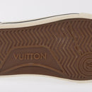 LOUIS VUITTON Sneakers Canvas Leather 7 White LV Auth ka6887-10