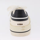 LOUIS VUITTON Sneakers Canvas Leather 7 White LV Auth ka6887-13