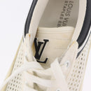 LOUIS VUITTON Sneakers Canvas Leather 7 White LV Auth ka6887-16