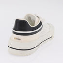 LOUIS VUITTON Sneakers Canvas Leather 7 White LV Auth ka6887-24