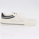 LOUIS VUITTON Sneakers Canvas Leather 7 White LV Auth ka6887-25
