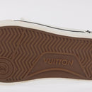 LOUIS VUITTON Sneakers Canvas Leather 7 White LV Auth ka6887-30