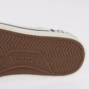 LOUIS VUITTON Sneakers Canvas Leather 7 White LV Auth ka6887-31
