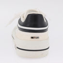 LOUIS VUITTON Sneakers Canvas Leather 7 White LV Auth ka6887-33