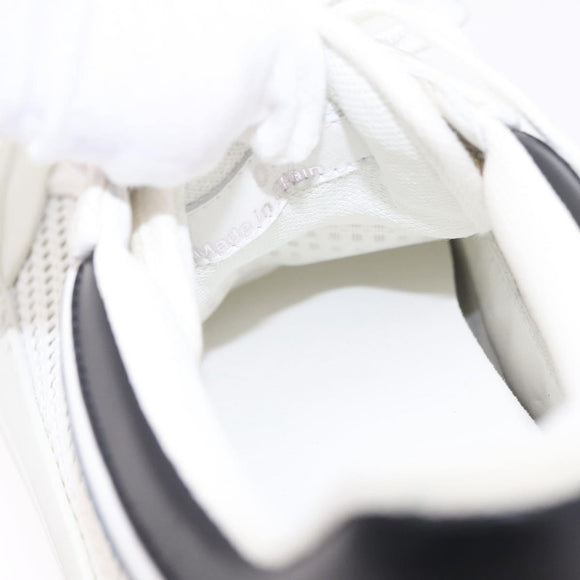 LOUIS VUITTON Sneakers Canvas Leather 7 White LV Auth ka6887