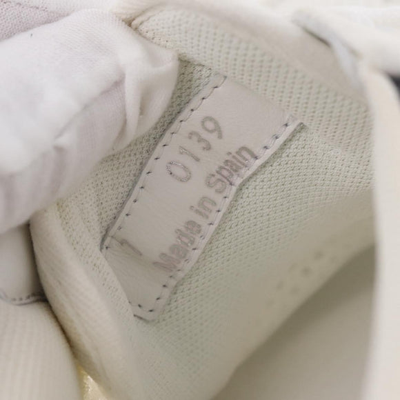 LOUIS VUITTON Sneakers Canvas Leather 7 White LV Auth ka6887
