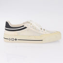 LOUIS VUITTON Sneakers Canvas Leather 7 White LV Auth ka6887-5