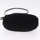 Saint Laurent Lou Camera Bag Leather Mouton Black Silver Auth ka6888A-11