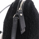 Saint Laurent Lou Camera Bag Leather Mouton Black Silver Auth ka6888A-17