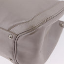 Salvatore Ferragamo Gancini Tote Bag Leather Beige Silver Auth ka6889-14