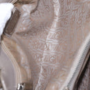 Salvatore Ferragamo Gancini Tote Bag Leather Beige Silver Auth ka6889-17
