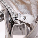 Salvatore Ferragamo Gancini Tote Bag Leather Beige Silver Auth ka6889-23