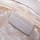 Salvatore Ferragamo Gancini Tote Bag Leather Beige Silver Auth ka6889-27