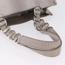 Salvatore Ferragamo Gancini Tote Bag Leather Beige Silver Auth ka6889-7