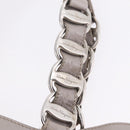 Salvatore Ferragamo Gancini Tote Bag Leather Beige Silver Auth ka6889-9
