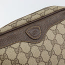 GUCCI GG Supreme Clutch Bag PVC Beige Gold 014 89 0094 Auth ka689-12