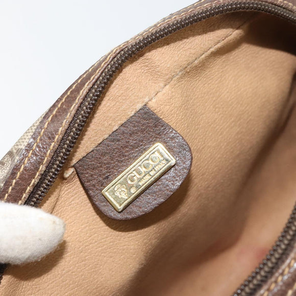 GUCCI GG Supreme Clutch Bag PVC Beige Gold 014 89 0094 Auth ka689