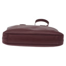 PRADA Business Bag Saffiano leather Bordeaux Silver Auth ka6891-14