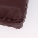 PRADA Business Bag Saffiano leather Bordeaux Silver Auth ka6891-17