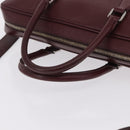 PRADA Business Bag Saffiano leather Bordeaux Silver Auth ka6891-7