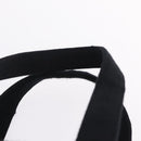 CHANEL Choco Bar Hand Bag Cotton Black Gold CC Auth ka6894-14