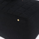 CHANEL Choco Bar Hand Bag Cotton Black Gold CC Auth ka6894-15
