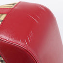 BURBERRY Nova Check Hand Bag Canvas Beige Gold Auth ka6895-15