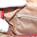 BURBERRY Nova Check Hand Bag Canvas Beige Gold Auth ka6895-21