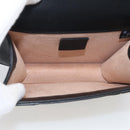 GUCCI GG Supreme Ojiride Bag Leather PVC Leather Beige Black 500781 Auth ka6900A-21