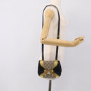 GUCCI GG Supreme Ojiride Bag Leather PVC Leather Beige Black 500781 Auth ka6900A-25