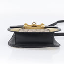 GUCCI GG Supreme Ojiride Bag Leather PVC Leather Beige Black 500781 Auth ka6900A-9