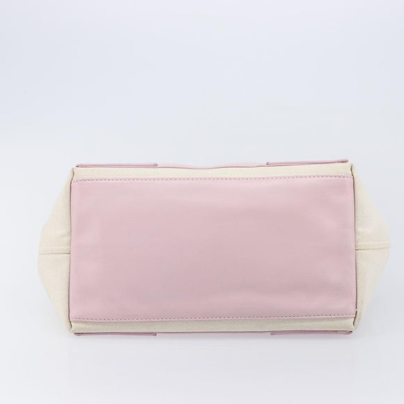 Balenciaga Navy Cabas Hand Bag Canvas Pink Silver 339933 Auth ka6905A
