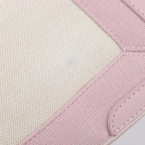 Balenciaga Navy Cabas Hand Bag Canvas Pink Silver 339933 Auth ka6905A