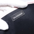 Balenciaga Navy Cabas Hand Bag Canvas Pink Silver 339933 Auth ka6905A-20