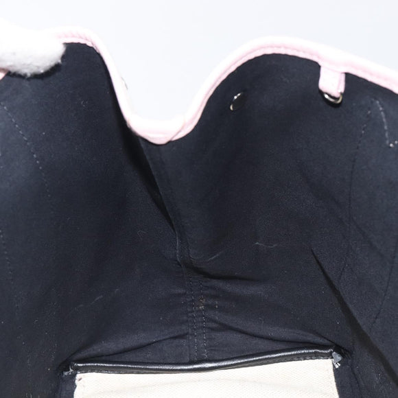 Balenciaga Navy Cabas Hand Bag Canvas Pink Silver 339933 Auth ka6905A