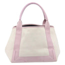 Balenciaga Navy Cabas Hand Bag Canvas Pink Silver 339933 Auth ka6905A-3