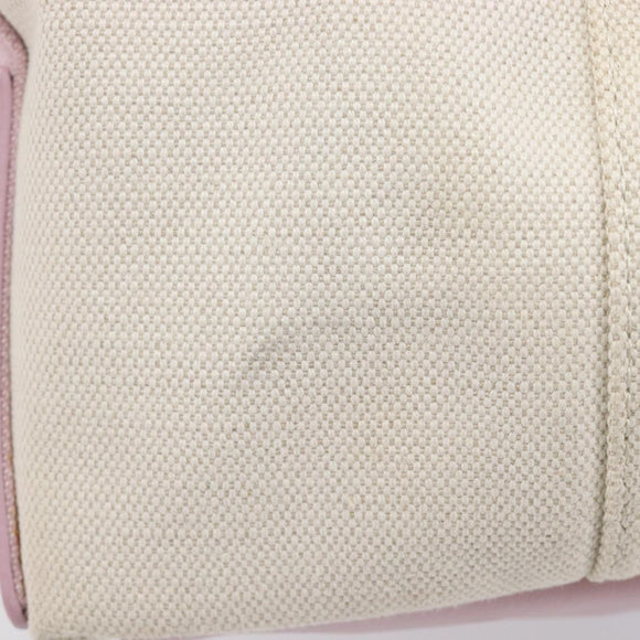 Balenciaga Navy Cabas Hand Bag Canvas Pink Silver 339933 Auth ka6905A